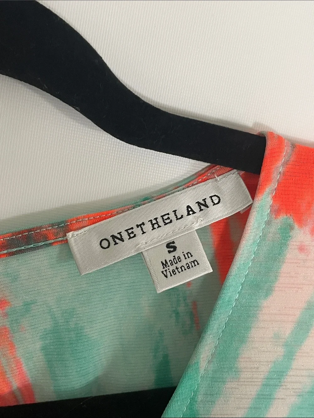 Sleeveless Coral & Mint Printed Wide-Leg Jumpsuit - Picture 4 of 5
